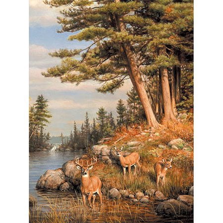 Buffalo Games Hautman Brothers Deer and Pines Jigsaw Puzzle