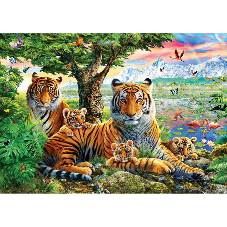 New & Sealed. 3D Color View Puzzle. River Tiger. 1000 pcs. 20x27. 2010