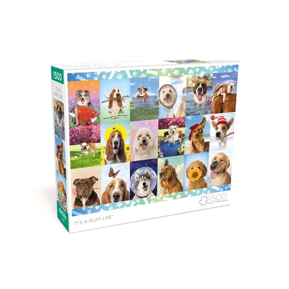 Buffalo Games It's a Ruff Life 1500-Piece 31.5 x 23.5 Interlocking Jigsaw Puzzle for Adults Ages 14+