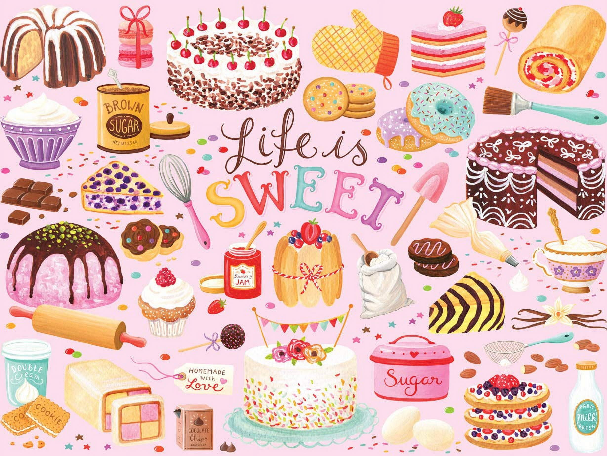 Buffalo Games 'Life Is Sweet' 1500-Piece Jigsaw Puzzle - Dessert Collage, 38.5x26.5 Inches