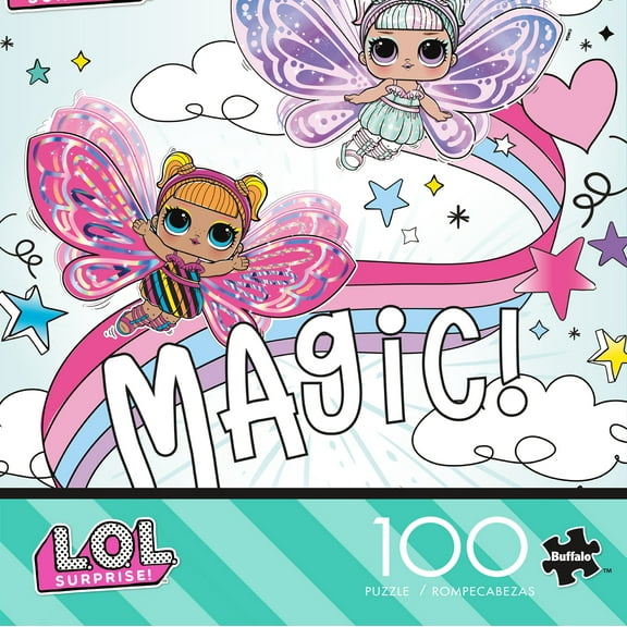 Buffalo Games LOL Magic Ball 100-Piece 15 x 11-Inch Interlocking Jigsaw Puzzle in Plastic Ball for Children Ages 6+