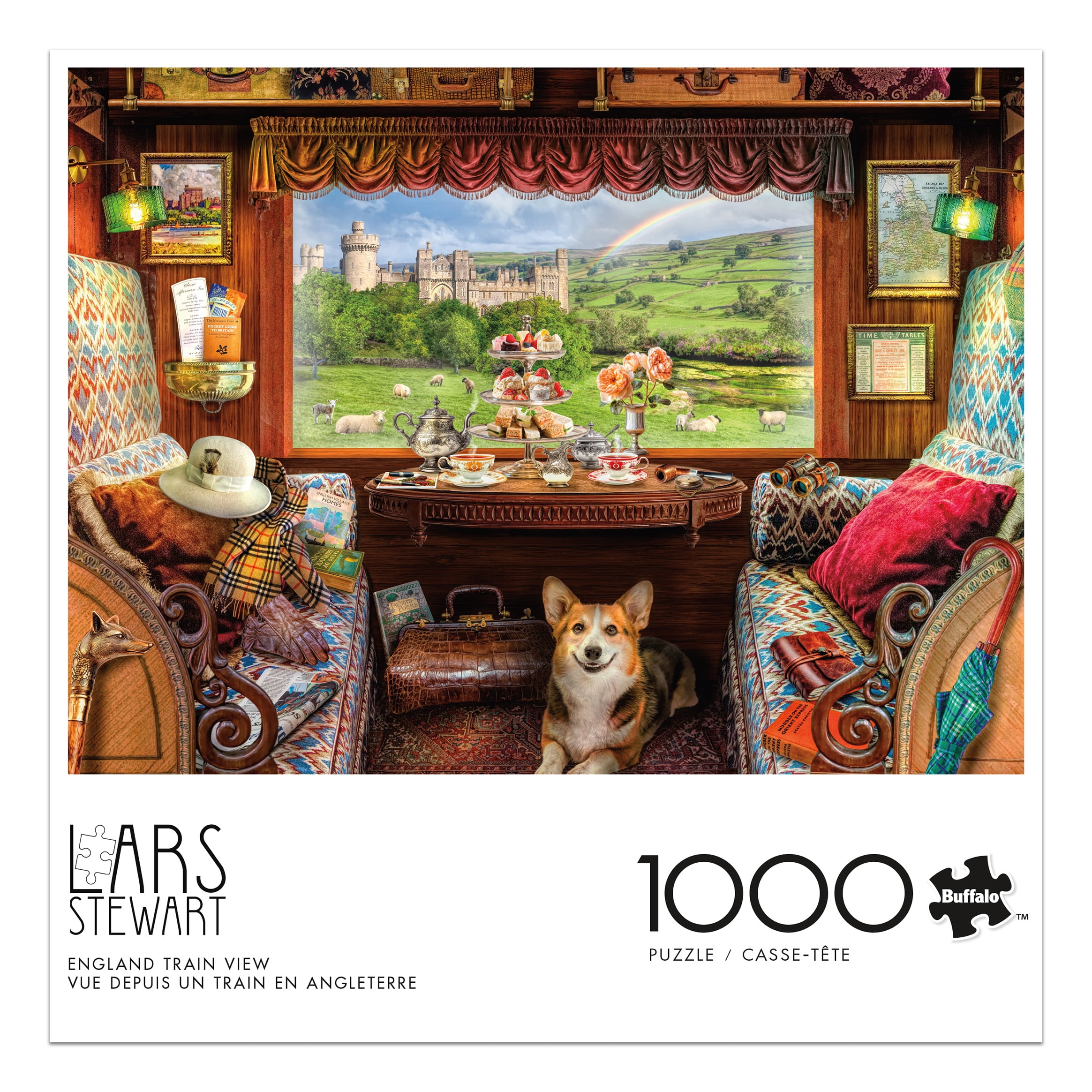 Buffalo Games Lars Stewart England Train View 1000-Piece Interlocking Jigsaw Puzzle for Adults Ages 14+