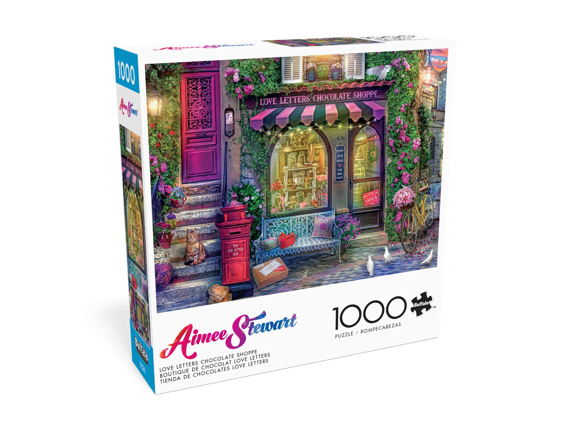 Buffalo Games Love Letters Cholocate Shoppe 1000-Piece 26.75 x 19.75-Inch Interlocking Jigsaw Puzzle for Adults Ages 14+