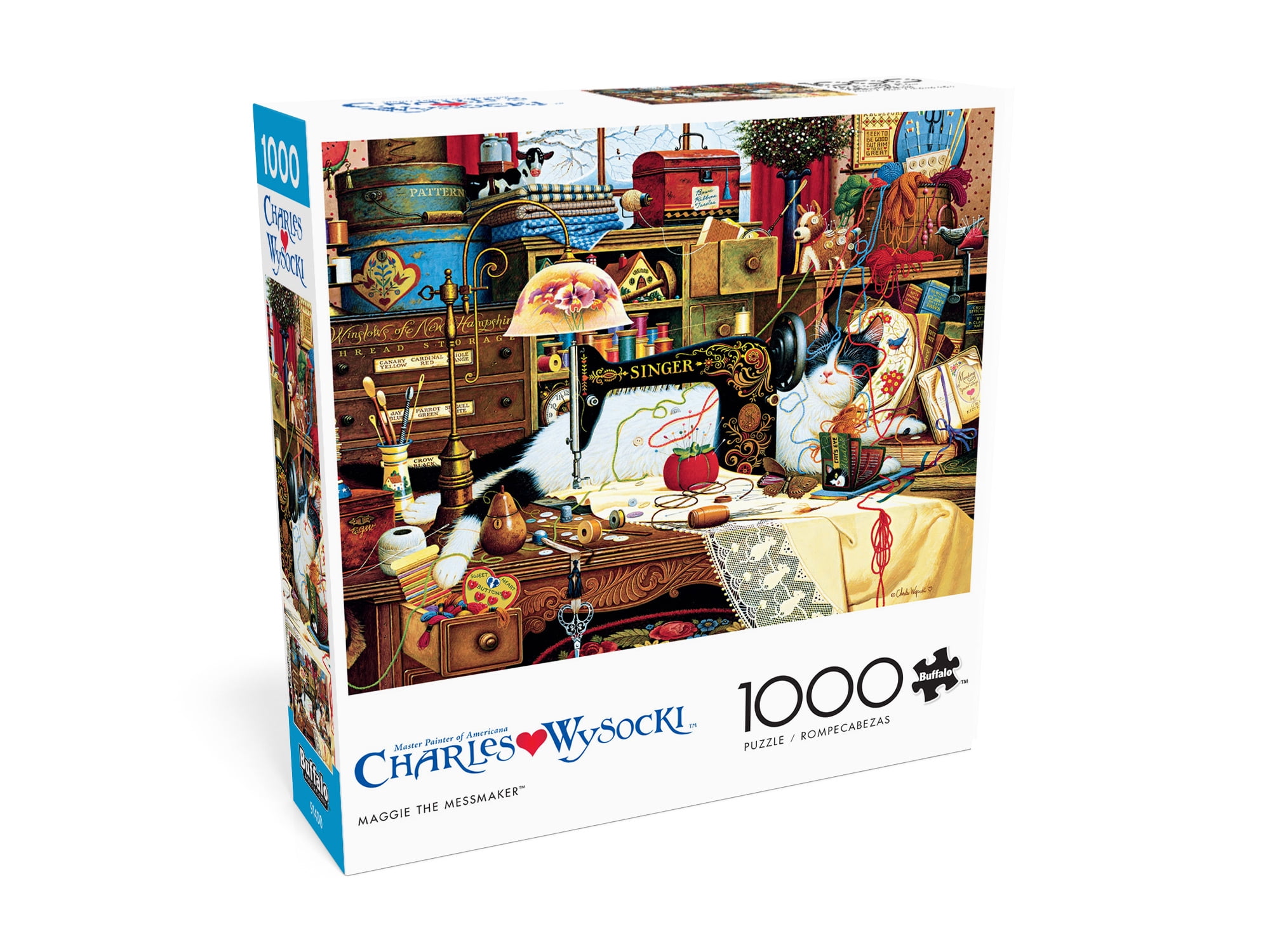 Buffalo Games Maggie the Messmaker 1000-Piece 26.75 x 19.75-Inch Interlocking Jigsaw Puzzle for Adults Ages 14+