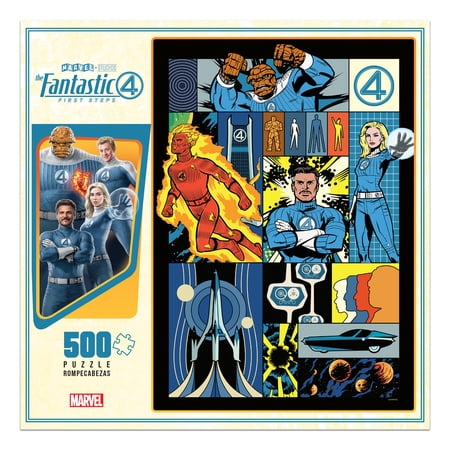 Buffalo Games Marvel Fantastic Four 500-Piece 21.25 x 15-inch Interlocking Jigsaw Puzzle for Adults Ages 14+