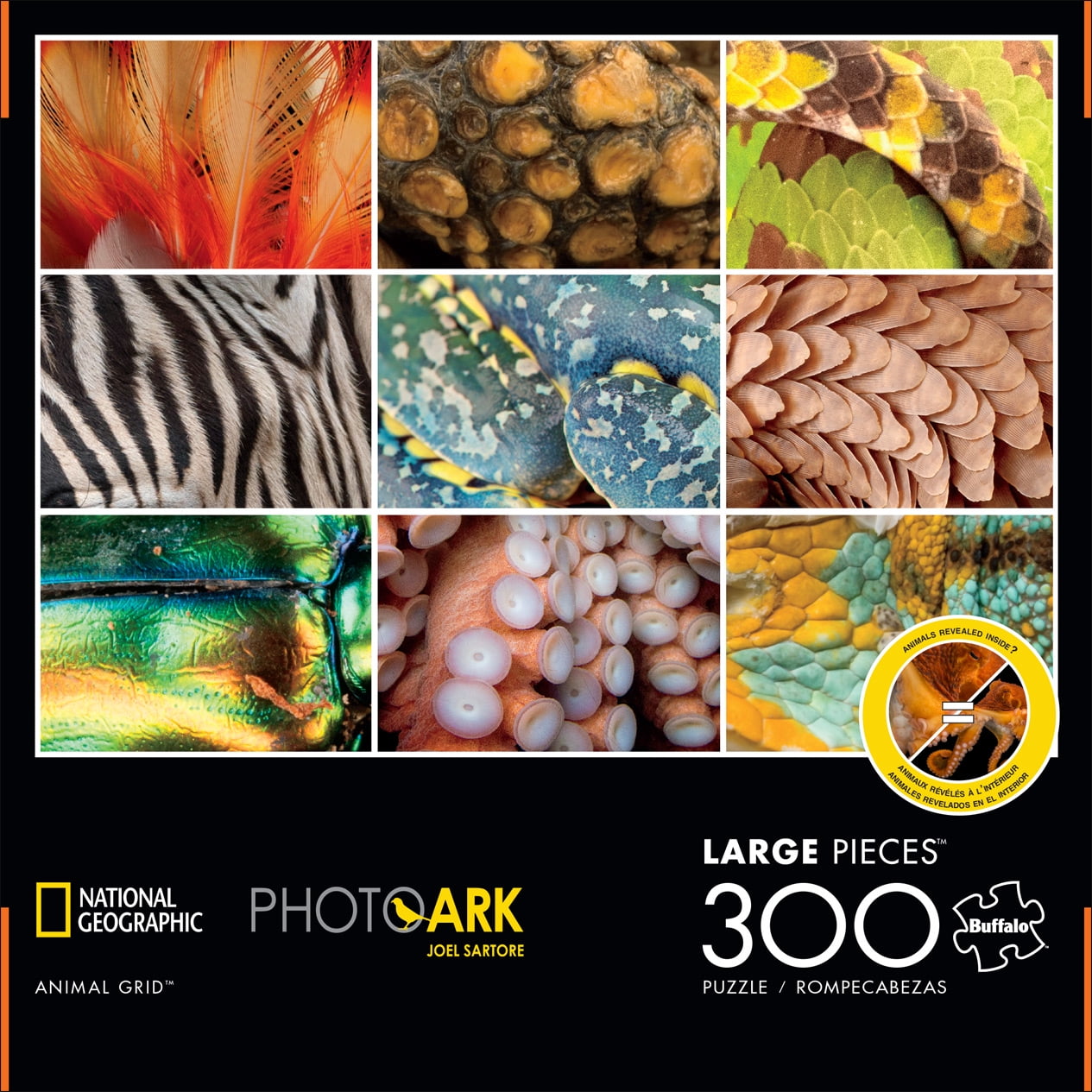 Buffalo Games National Geographic - Photo Ark Animal Grid - 300 Pieces Jigsaw Puzzle