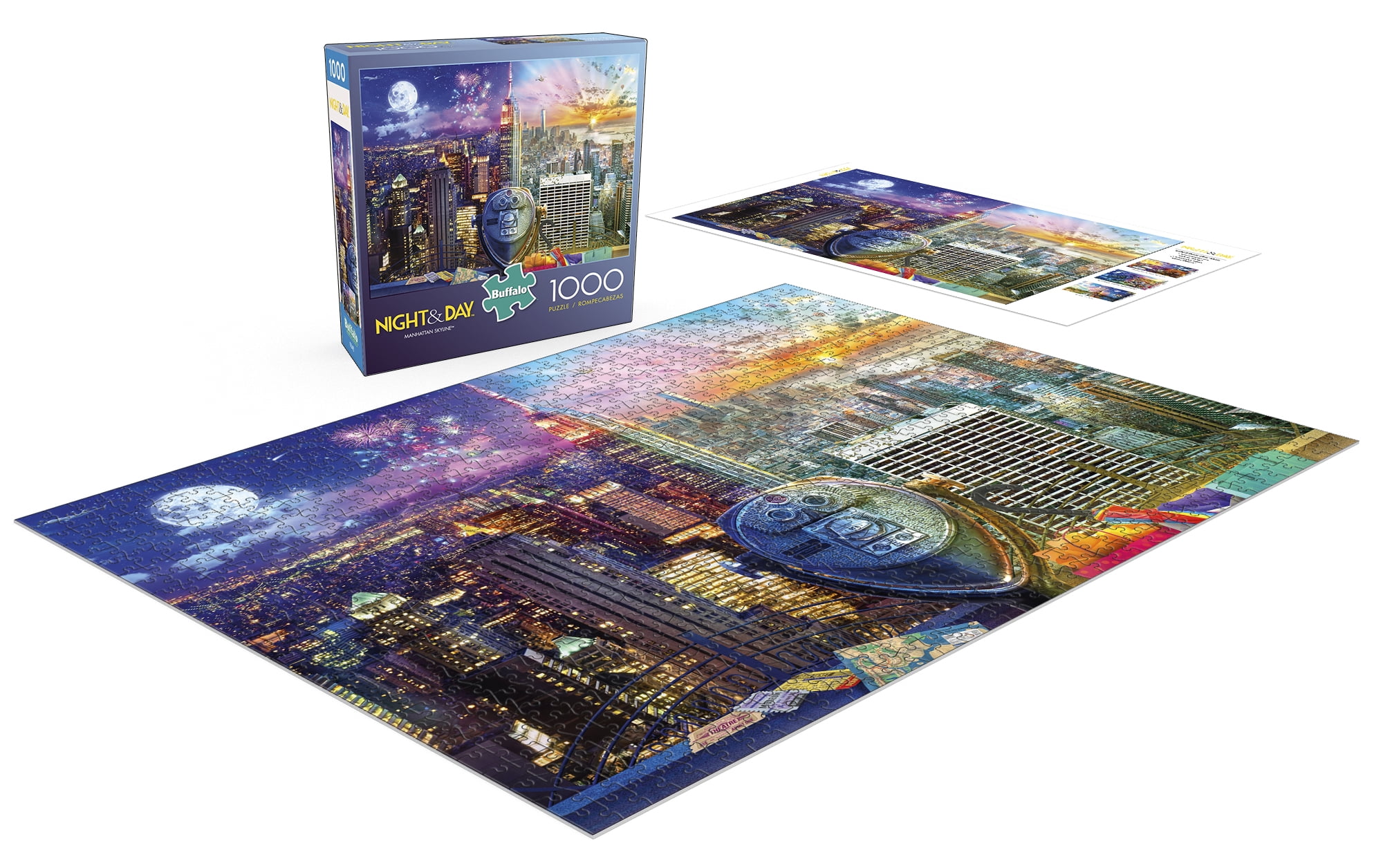 Buffalo Games Night & Day Manhattan Skyline 1000 Piece Jigsaw Puzzle ...