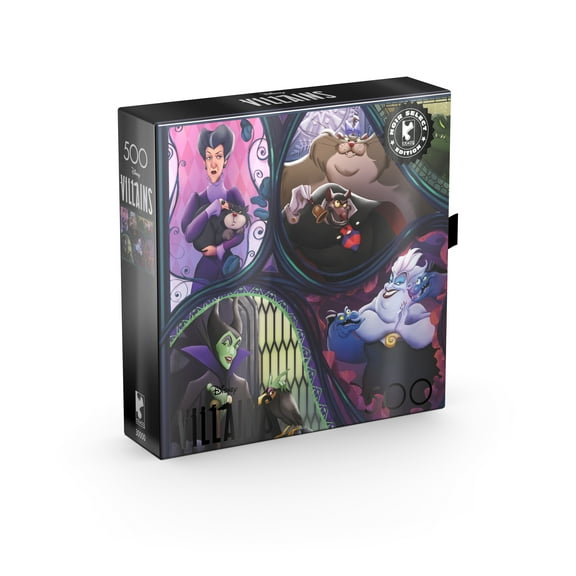 Ceaco Noir Select Disney Villains Pets 500-Piece Interlocking Jigsaw Puzzle for Adults Ages 14+