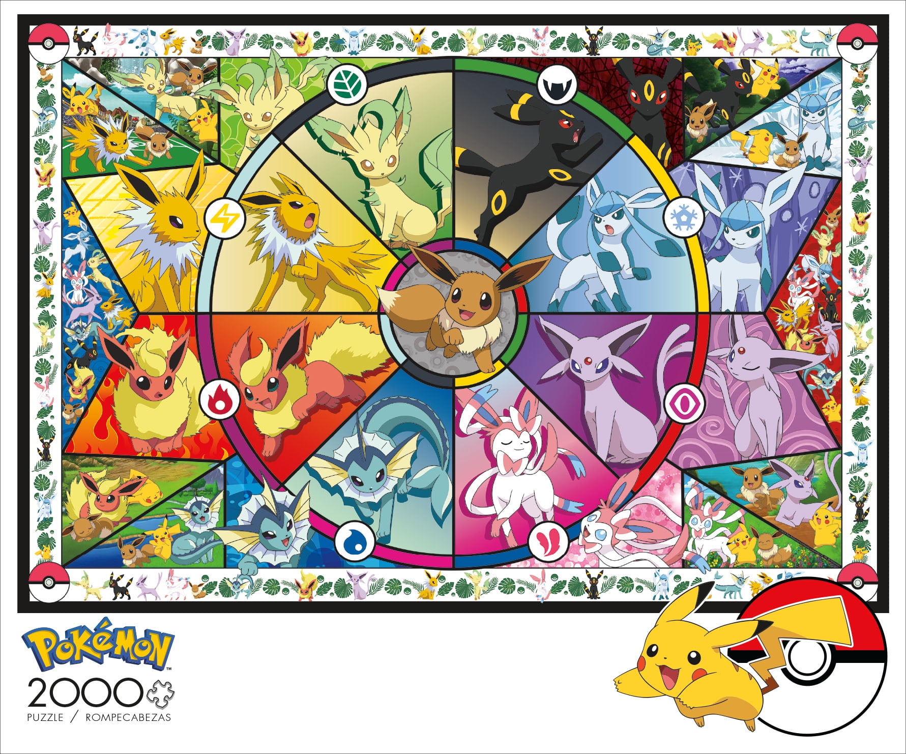 Buffalo Games Pokémon Eevee Evolutions 2000-Piece 38" x 26.5" Interlocking Jigsaw Puzzle for Adults Ages 14+