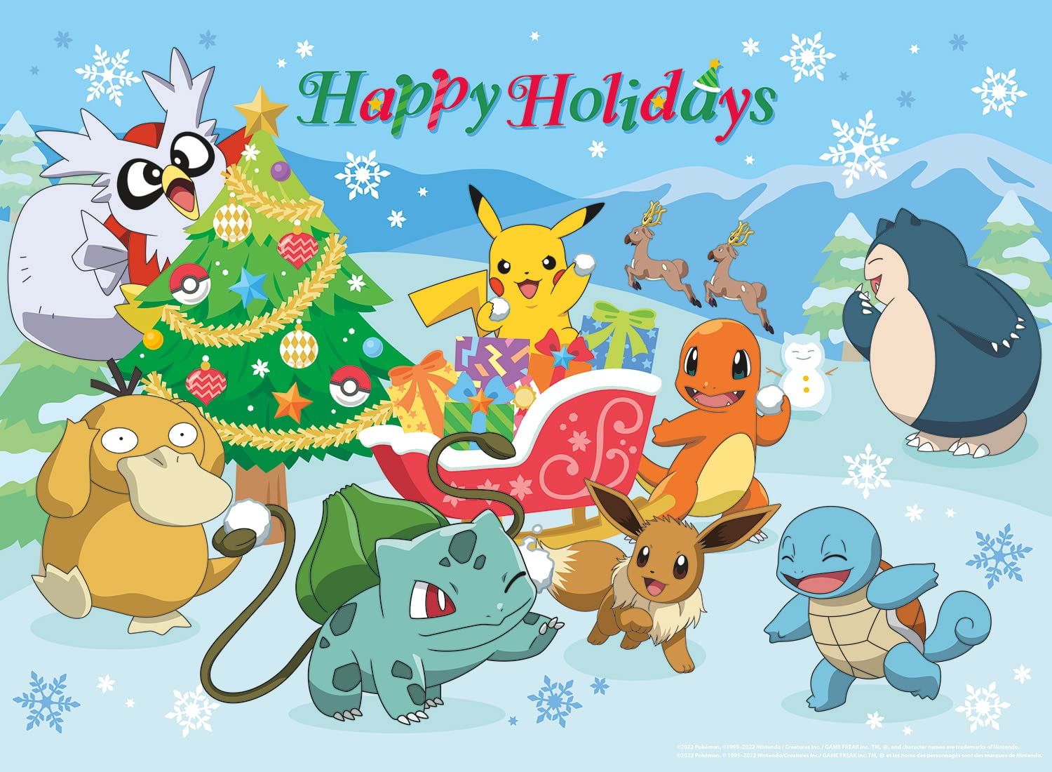 Pokémon Happy Holidays 100-Piece Festive Jigsaw Puzzle