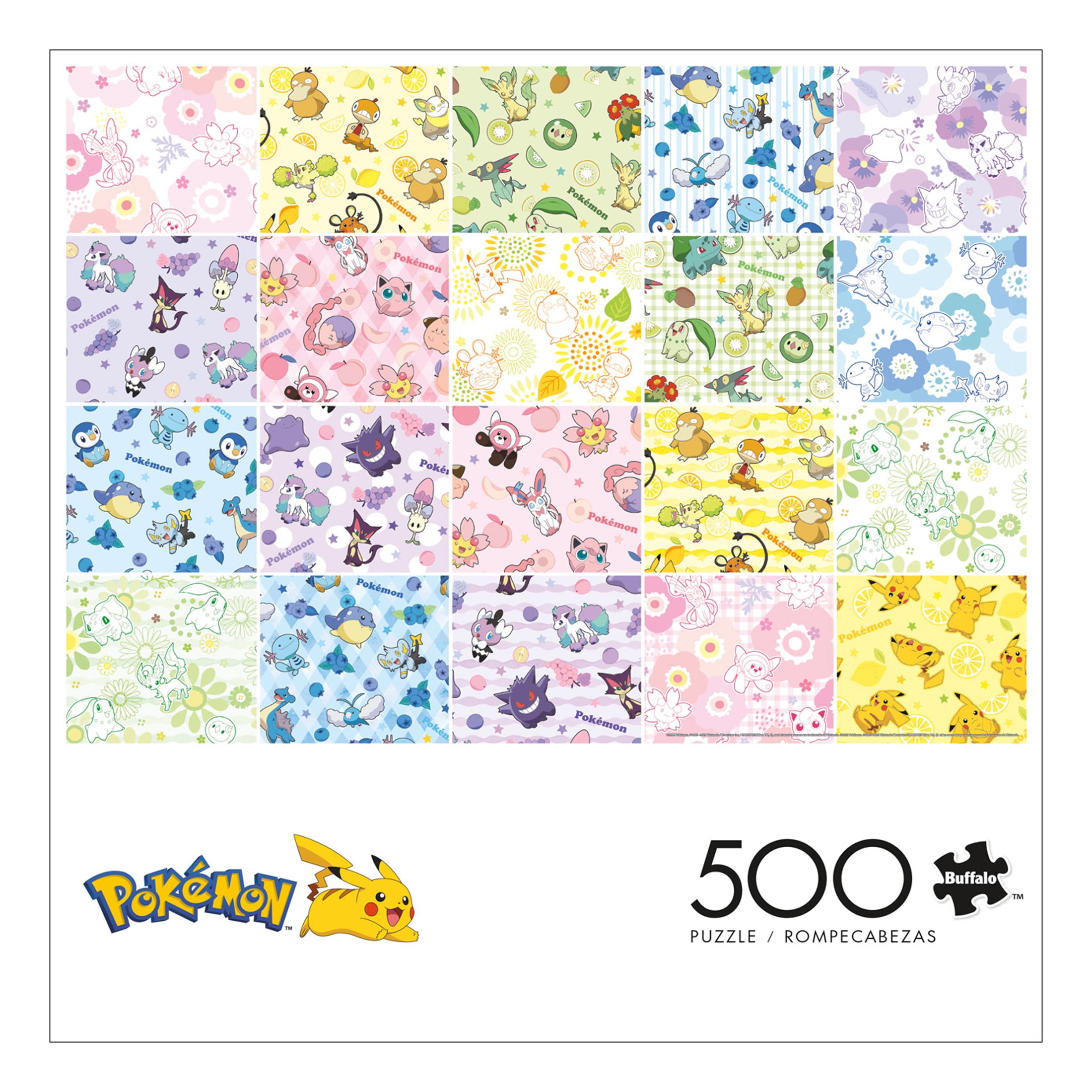 Buffalo Games Pokemon Patterns 500-Piece 21.25 x 15-inch Interlocking Jigsaw Puzzle for Adults Ages 14+