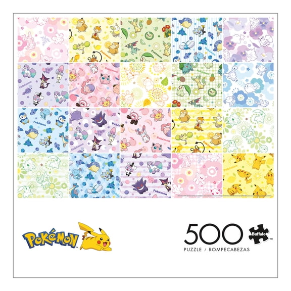 Buffalo Games Pokemon Patterns 500-Piece 21.25 x 15-inch Interlocking Jigsaw Puzzle for Adults Ages 14+