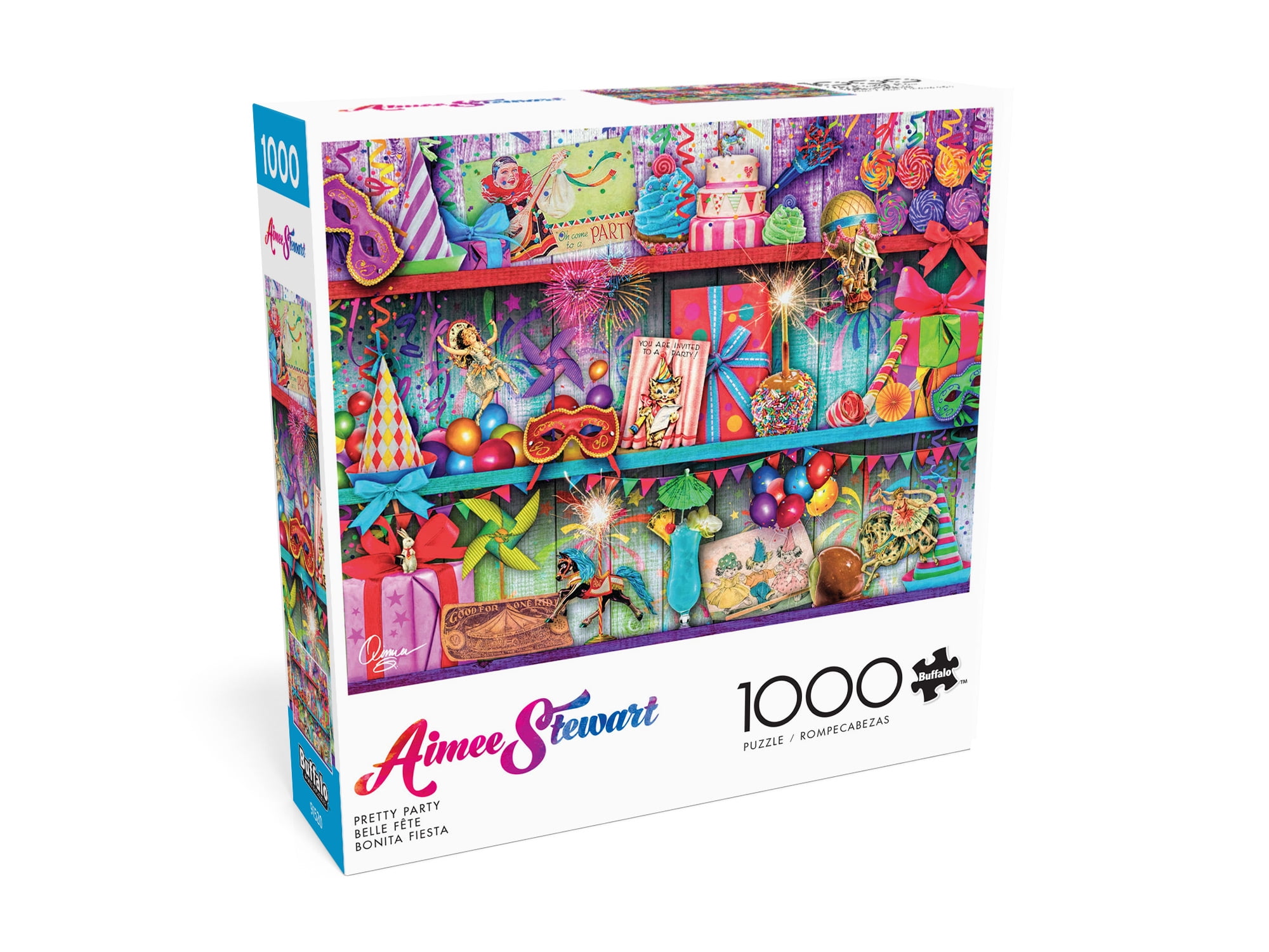 Buffalo Games Pretty Party 1000-Piece 26.75 x 19.75-inch Interlocking Jigsaw Puzzle for Adults Ages 14+