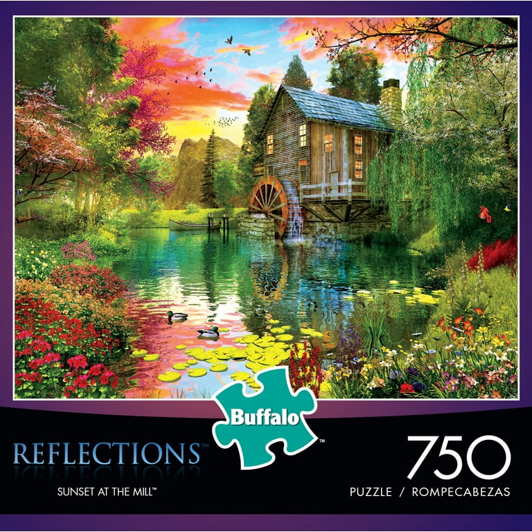 Buffalo Games Reflections Series Sunset at the Mill 750-Piece