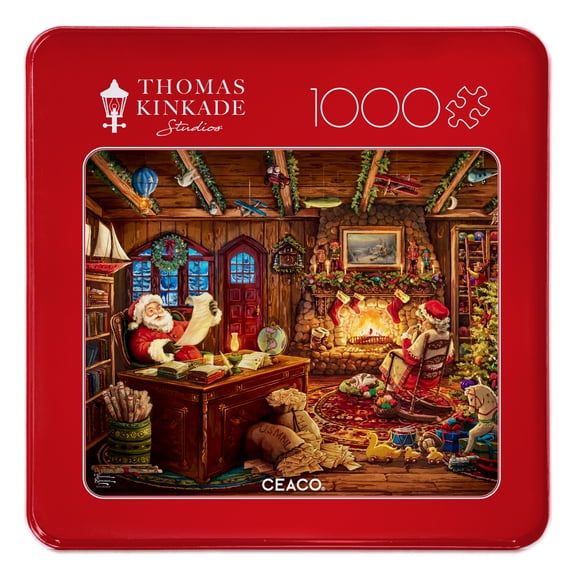 Buffalo Games Santa Checking his List 1000-Piece Interlocking Jigsaw Puzzles for Adults Ages 14+