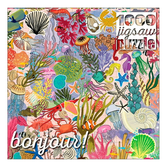 Buffalo Games Sea Life Stickers 1000-Piece 26.75 x 19.75-Inch Interlocking Jigsaw Puzzle for Adults Ages 14+