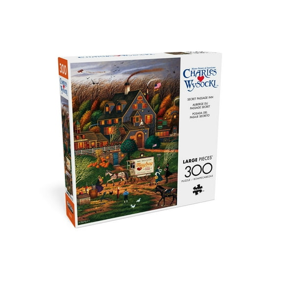 Buffalo Games Secret Passage Inn 300-Piece 21.25 x 15-Inch Interlocking Jigsaw Puzzle for Adults Ages 14+