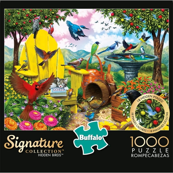 Buffalo Games 1000-Piece Signature Collection Hidden Birds Jigsaw Puzzle