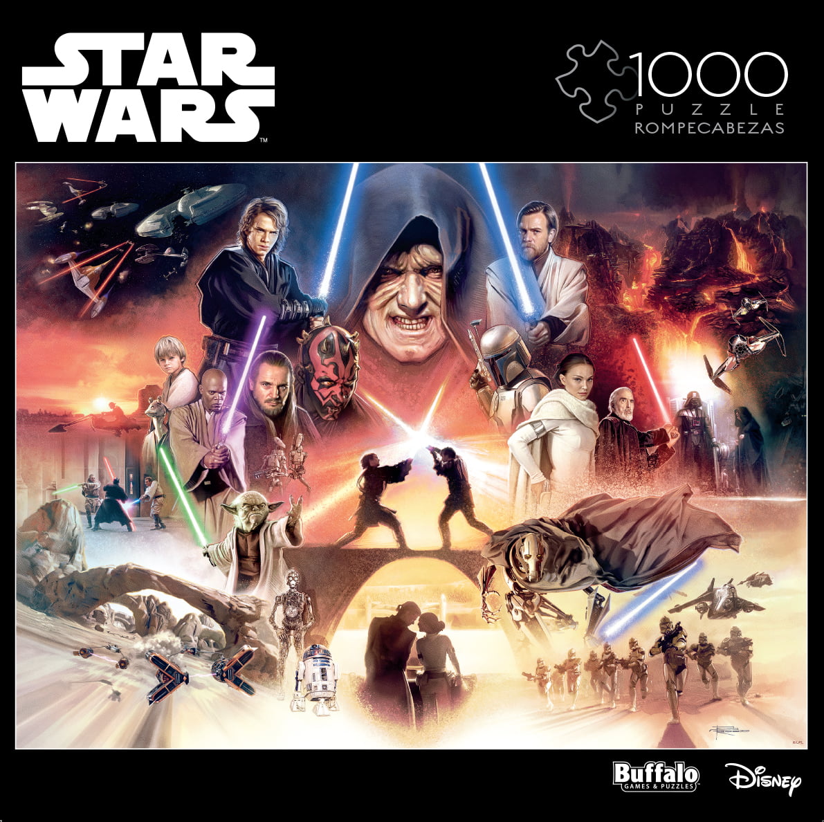 Buffalo Games - Star Wars - “I Sense Great Fear In You, Skywalker” - 1000  Piece Jigsaw Puzzle