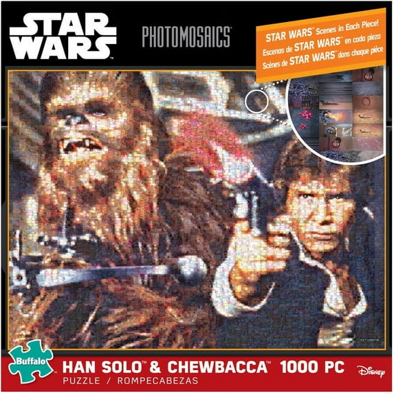 Buffalo Games Star Wars Photomosaics Han Solo & Chewbacca 1000 Pieces Jigsaw Puzzle