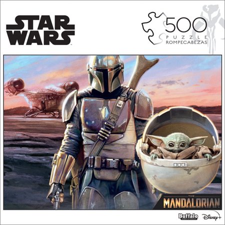 Buffalo Games Star Wars The Mandalorian & Child 500-Piece Interlocking Jigsaw Puzzle for Adults Ages 14+