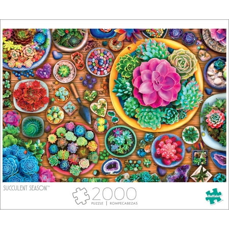 Buffalo Games Succulent Season 2000-Piece 38.5 x 26.5-Inch Interlocking Jigsaw Puzzle for Adults Ages 14+
