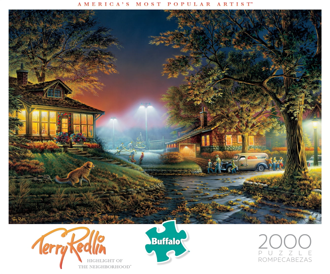Buffalo Games Terry Redlin Highlight of the Neighborhood Puzzle, 2000 Piece