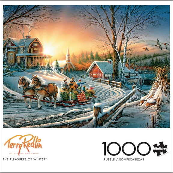 Buffalo Games Terry Redlin The Pleasures of Winter 1000 Pieces Jigsaw Puzzle