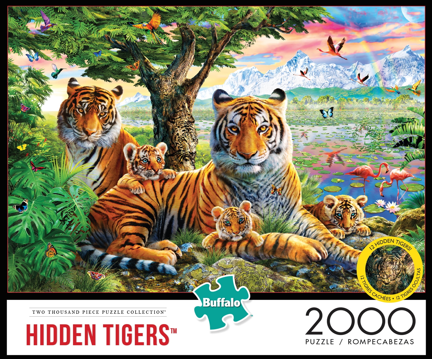 Buffalo Games Two Thousand Piece Collection Hidden Tigers 2000 Piece Jigsaw Puzzle