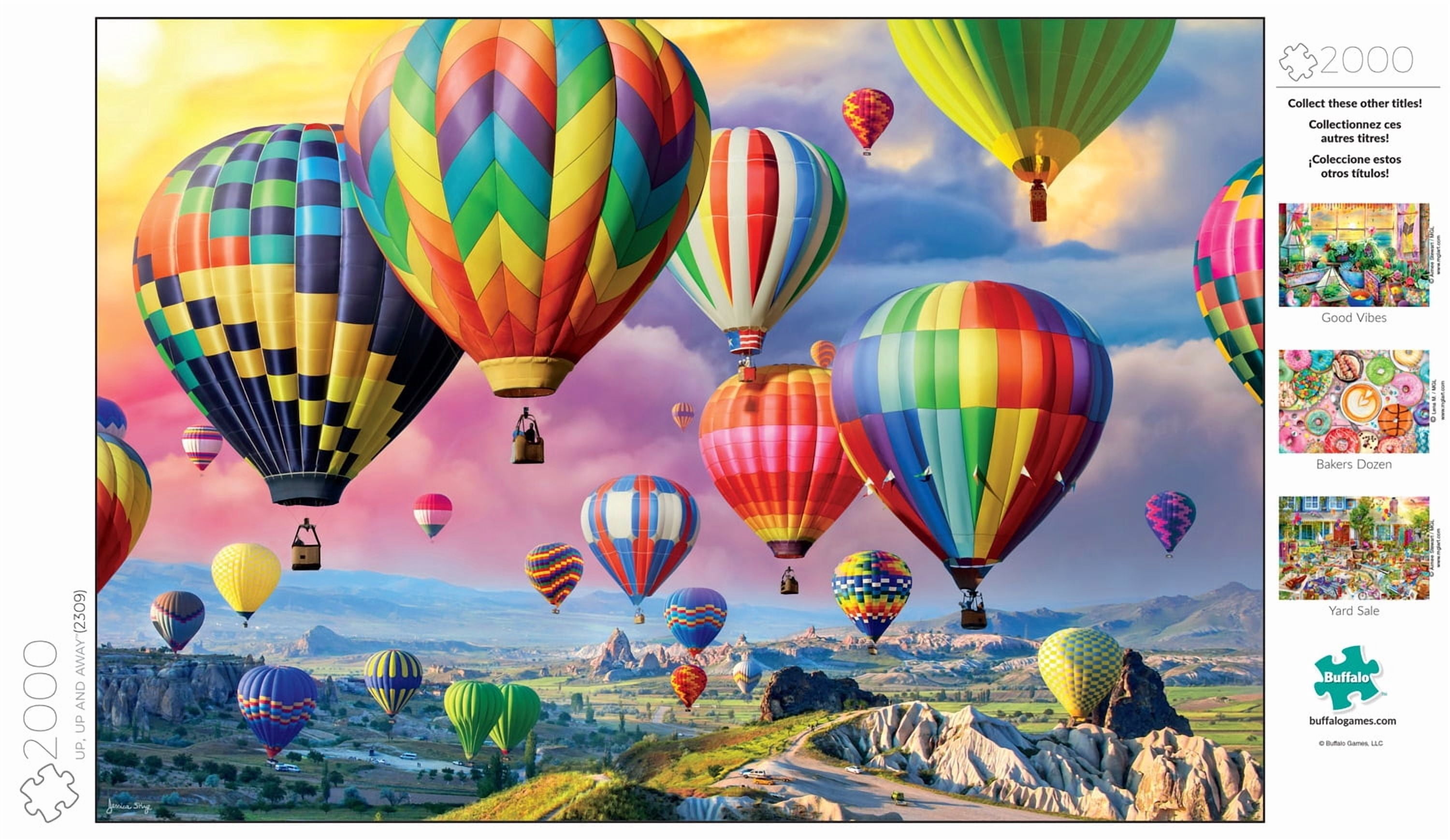 Buffalo Games Up, Up and Away 2000-Piece 38.5 x 26.5-Inch Interlocking Jigsaw Puzzle for Adults Ages 14+