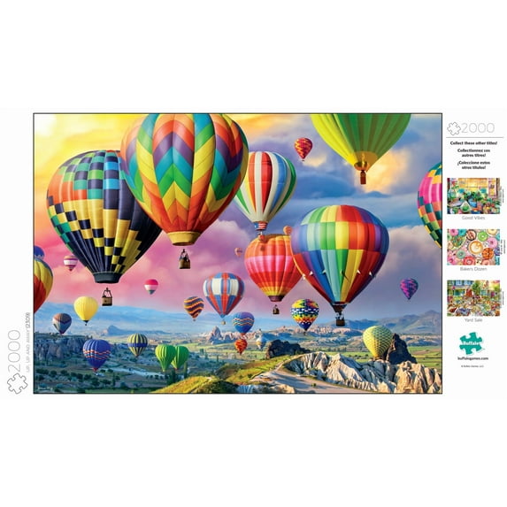 Buffalo Games Up, Up and Away 2000-Piece 38.5 x 26.5-Inch Interlocking Jigsaw Puzzle for Adults Ages 14+