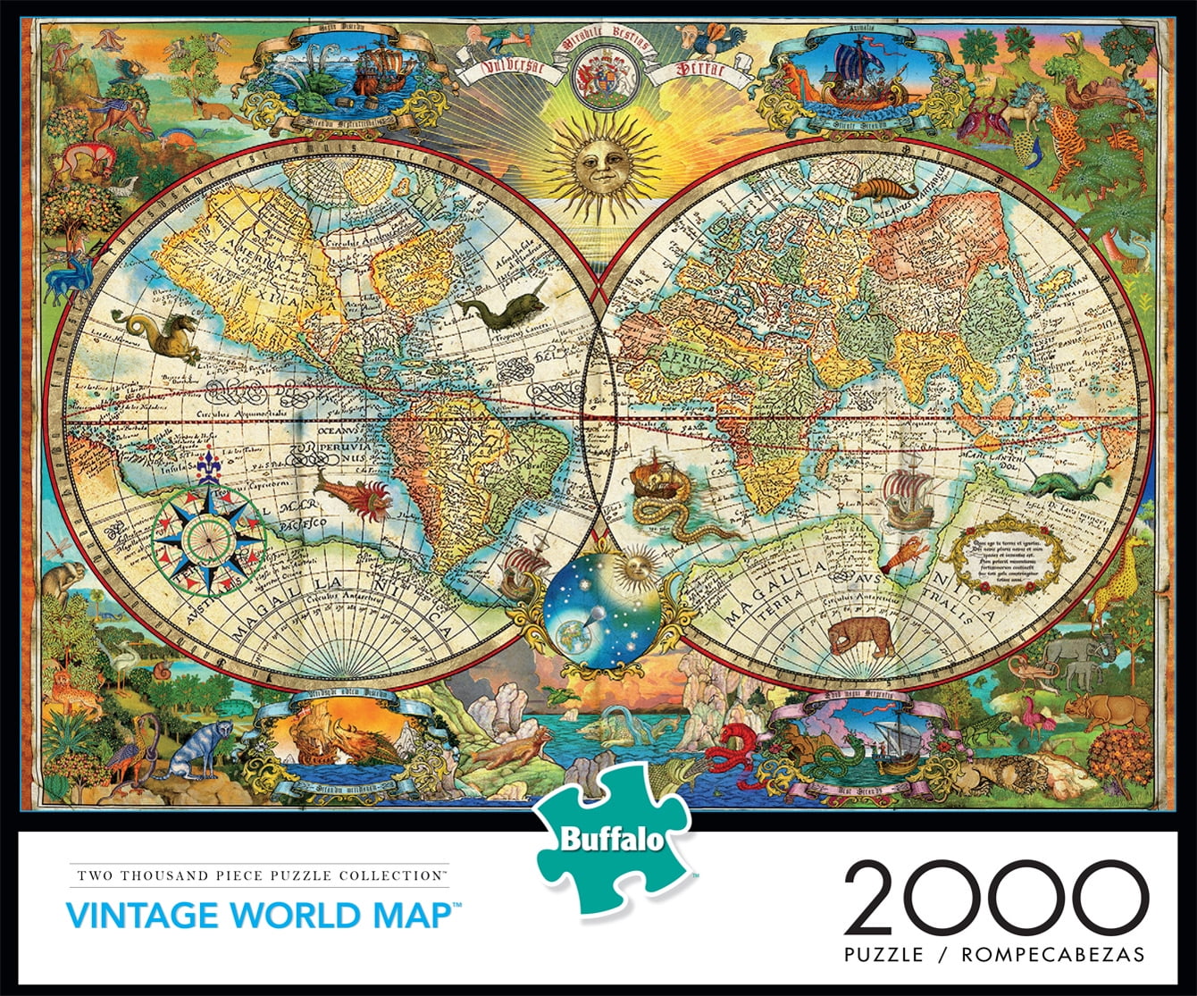 Buffalo Games - Vintage World Map - 2000 Piece Jigsaw Puzzle