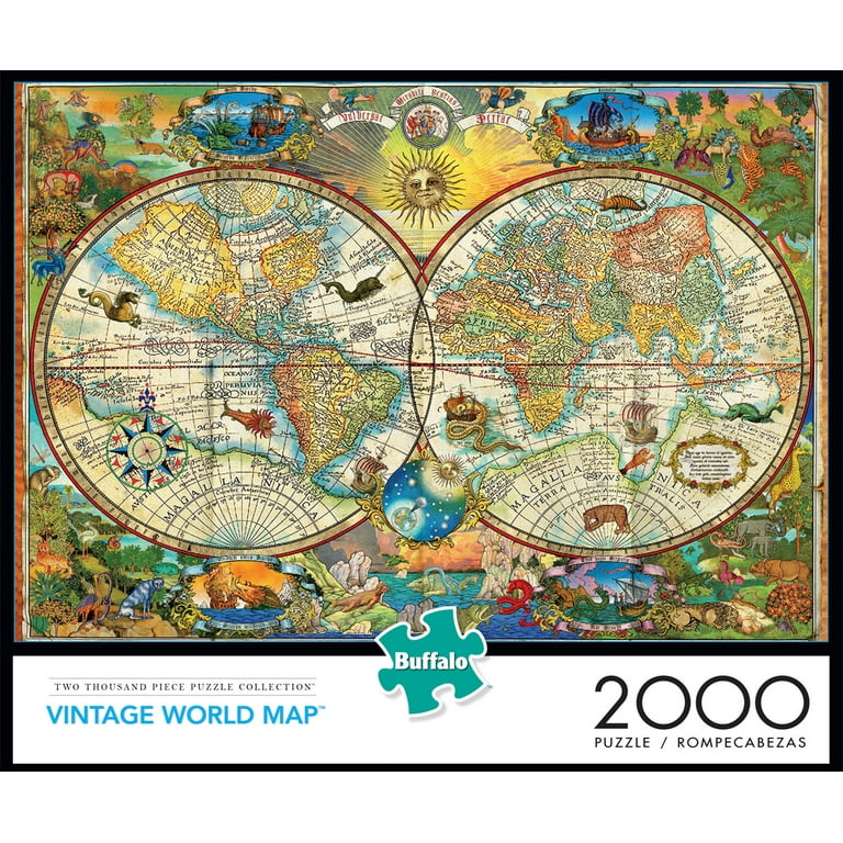 Anatolian Puzzle 2000Piece Jigsaw Puzzle - World Map Jigsaw Puzzle