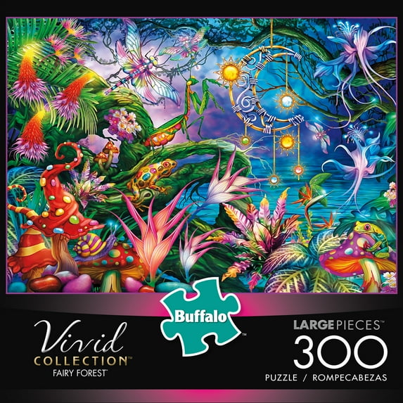 Buffalo Games Vivid 2743-Fairy Forest 300 Piece Jigsaw Puzzle