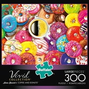 Buffalo Games - Vivid Collection - Aimee Stewart - Coffee and Donuts - 300 Large Piece Jigsaw Puzzle