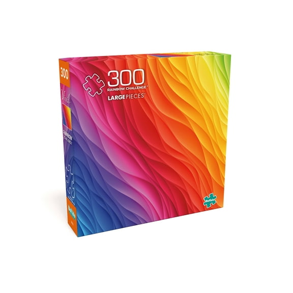 Buffalo Games Vivid Collection Rainbow Challenge 300-Piece Interlocking Jigsaw Puzzle for Adults Ages 14+