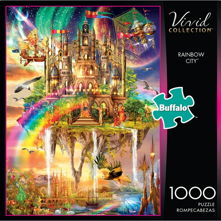 Buffalo Games Vivid Collection Rainbow City Jigsaw Puzzle, 1000