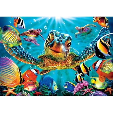 Buffalo Games - Vivid YPF5 Collection - Tiny Bubbles - 300 Large Piece Jigsaw Puzzle , Blue