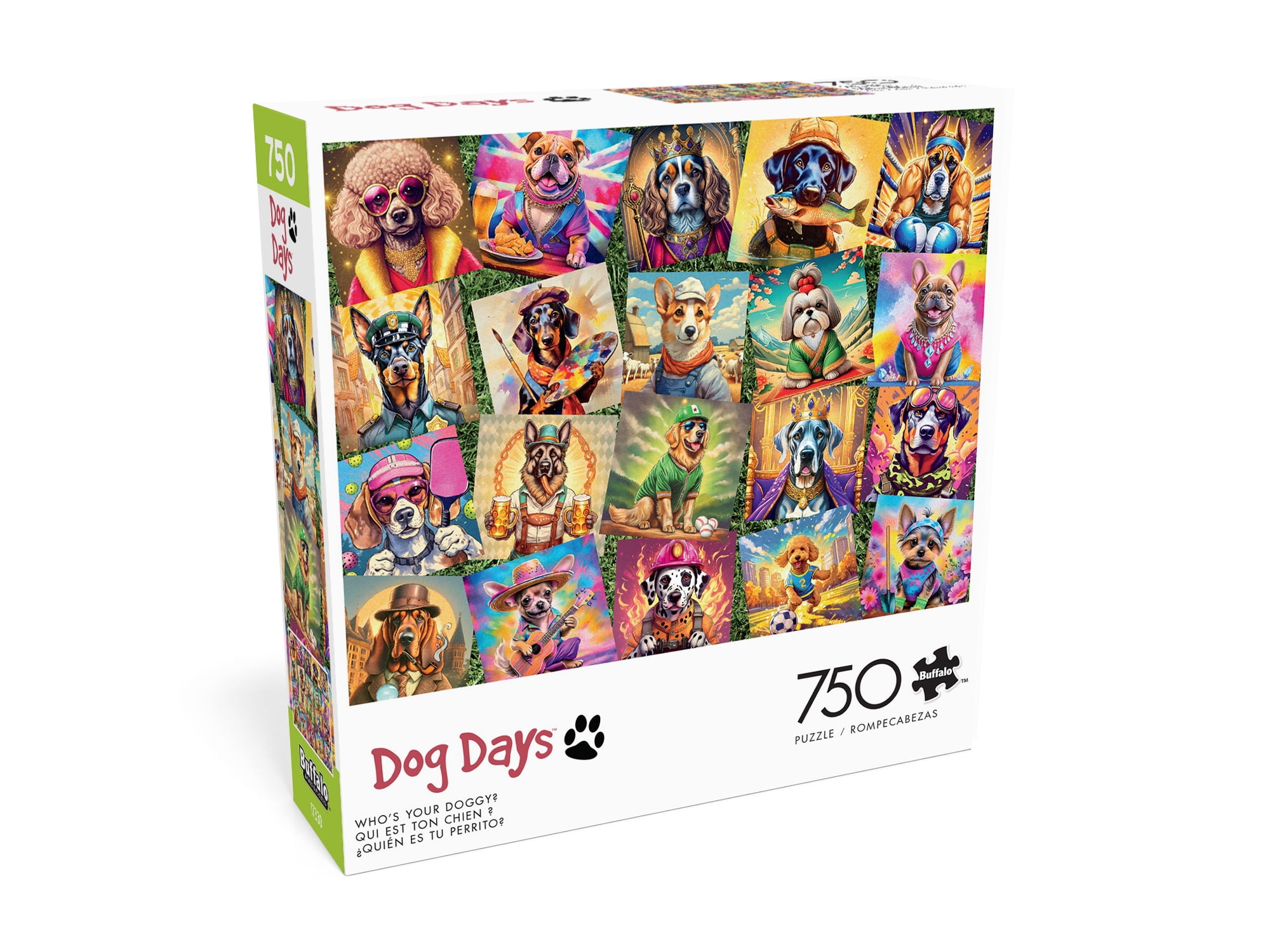 Buffalo Games Who's Your Doggy 750-Piece 24 x 18-Inch Interlocking Jigsaw Puzzle for Adults Ages 14+