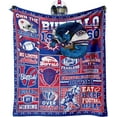 thumbnail image 1 of Buffalo Gifts for Men Women, Buffalo Football Fans Flannel Blanket, Buffalo Gifts Ideas for Men Women Boys Kids Throw Blanket 60"x50", 1 of 6