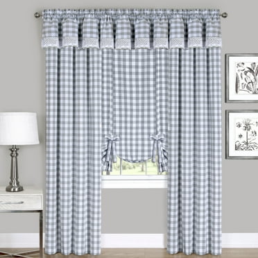 Buffalo Grey Plaid Modern Window Curtain Panel : 42" x 84" Panel - Single
