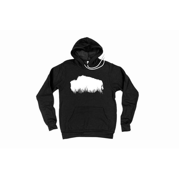 Buffalo Hoodie, Grass Buffalo, Bison Hoodie, Unisex Hoodie, Gift For Him, Buffalo Lover, Bison Gift, Gift For Her, Funny Hoodies, Bison, Black, XL