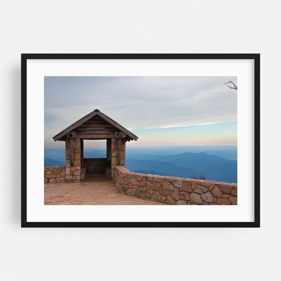 Buffalo Horn - Mount Buffalo Victoria Australia Photography Mountain Landscape Nature Scenic Rustic Sunset Architecture Black Framed Wall Art Print 5 x 7 inches