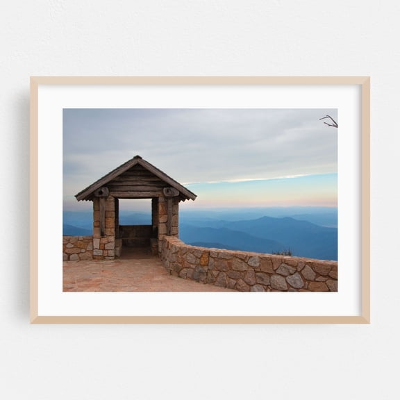 Buffalo Horn - Mount Buffalo Victoria Australia Photography Mountain Landscape Nature Scenic Rustic Sunset Architecture Oak Framed Wall Art Print 5 x 7 inches