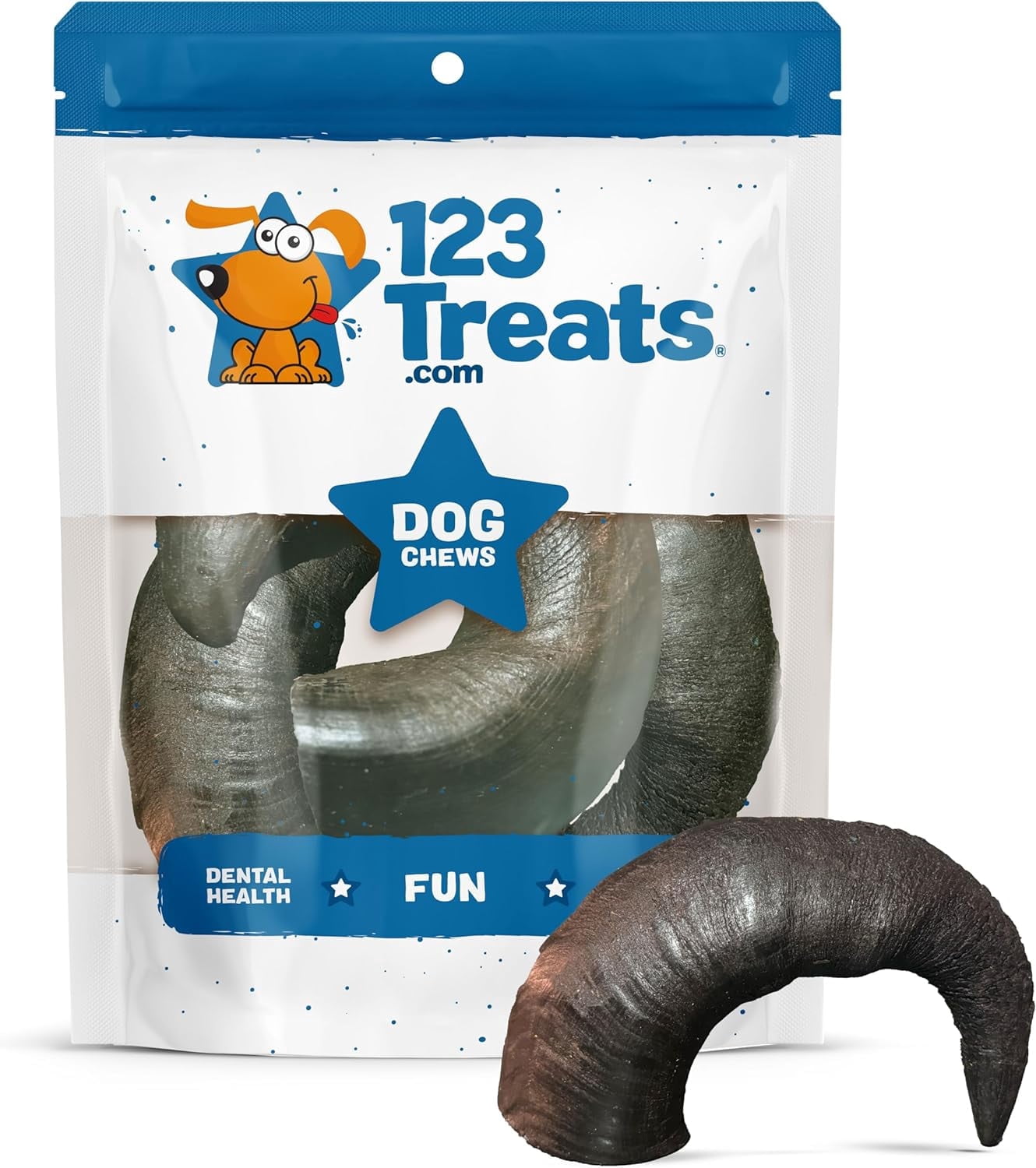 Buffalo Horns for Dogs – Small (3 Count), Long Lasting Chew Dog Treats, 100% Natural Horn for Aggressive Chewers, Rich in Protein & Low in Fat | Promotes Dental Health (5-7 Inches)