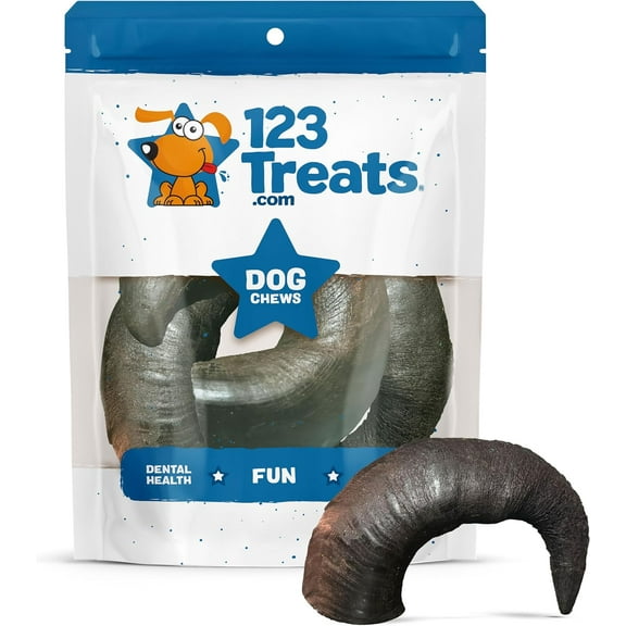 Buffalo Horns for Dogs – Small (3 Count), Long Lasting Chew Dog Treats, 100% Natural Horn for Aggressive Chewers, Rich in Protein & Low in Fat | Promotes Dental Health (5-7 Inches)