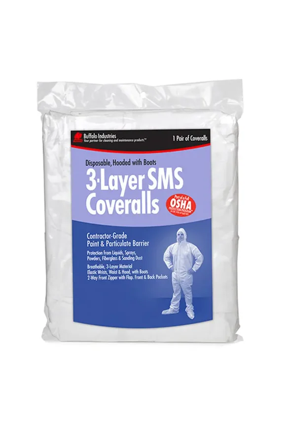 Lead Abatement Coverall, White, Extra-Large (Men)