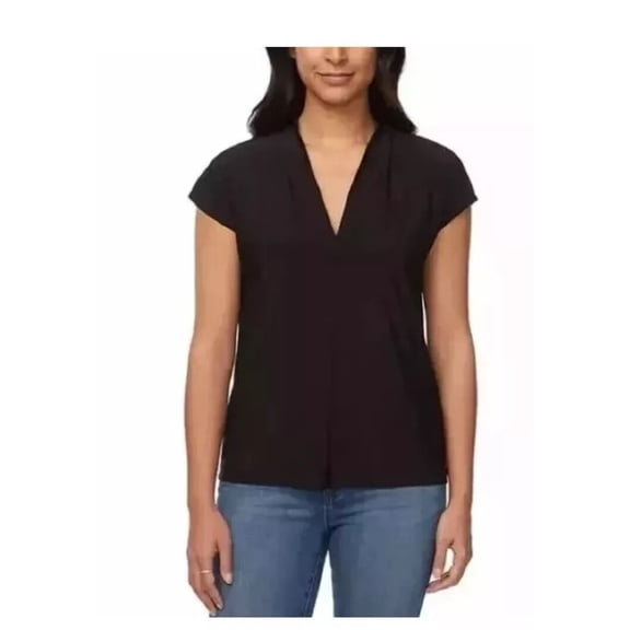Buffalo Jeans Women's V-Neck Blouse, Black, S