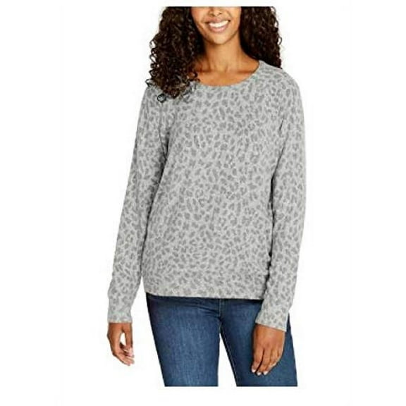 Buffalo Ladies’ Cozy Top (Grey Print, Small)