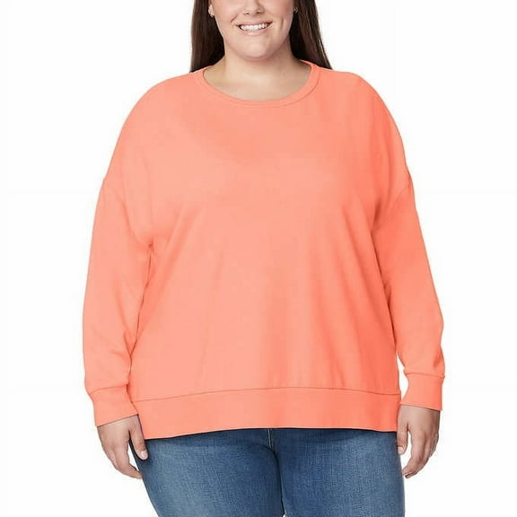 Buffalo Ladies' Crewneck Pullover Sweater (Coral Peach, XXL)